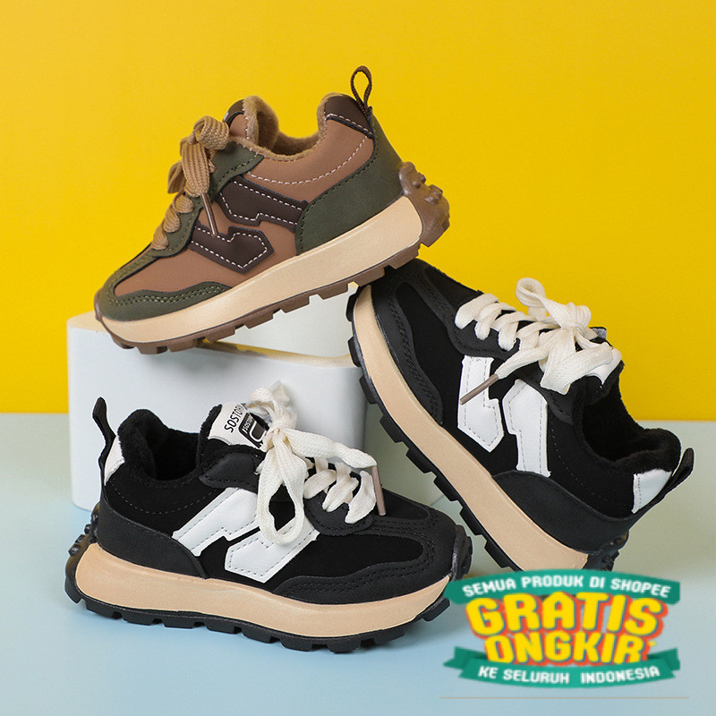 Sepatu Anak Laki laki Impor Sneaker Kasual Cowok Termurah Keren/ marun maroon merah bata maron