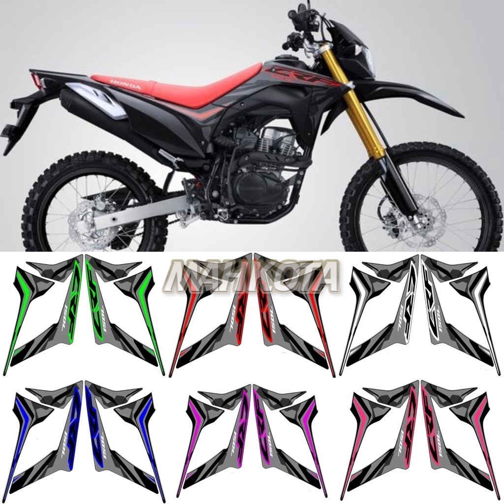 Striping Stiker Honda CRF 150 L 2019 hitam VARIASI list body standar