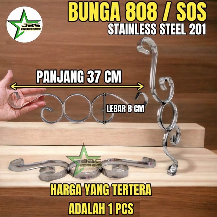 KC27 Aksesoris Stainless/Bunga 808/ SoS 30cm