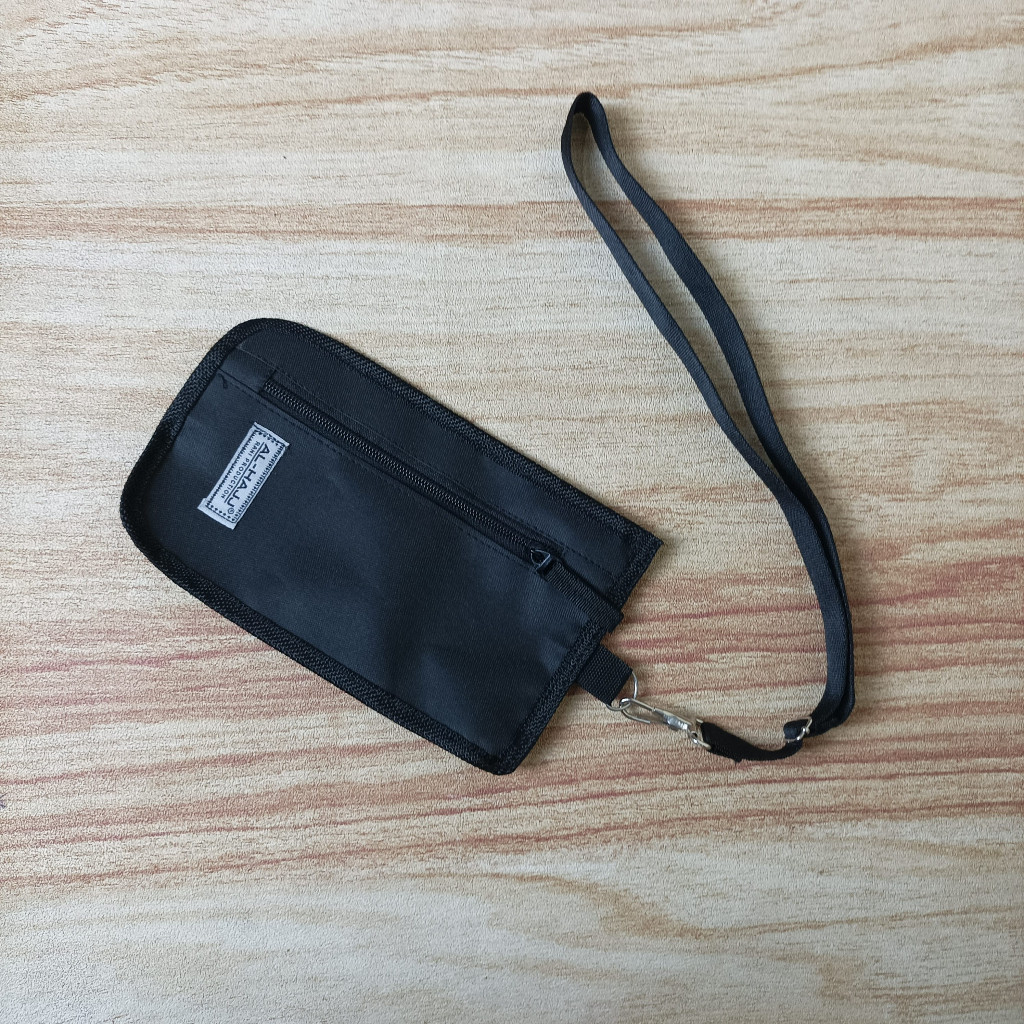 Tas kartu Waterproof Pria Wanita/Dompet Kartu Anti Air Sling Pouch Wallet Tas Leher Kartu nama AL HA
