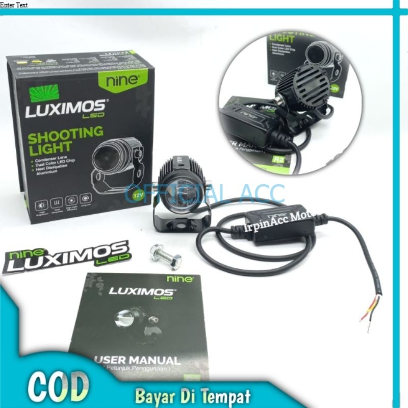 Lampu Tembak Luminos 9nine R2 Lampu Sorot Nyala Kuning Putih Dan PutihKuning