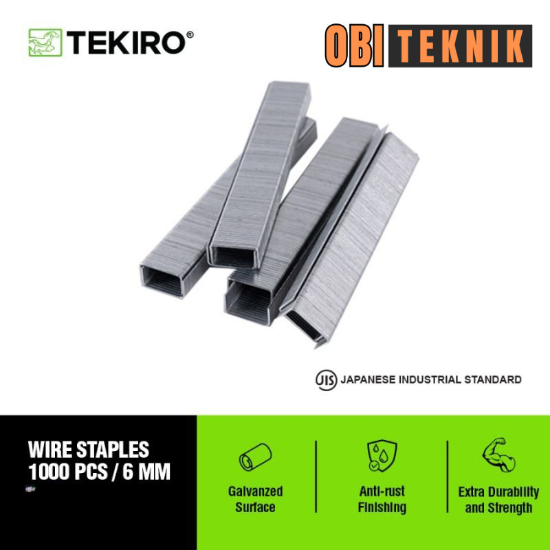 

TEKIRO Isi Staples Gun – Staples Kuat & Presisi untuk Kayu - Obi Teknik