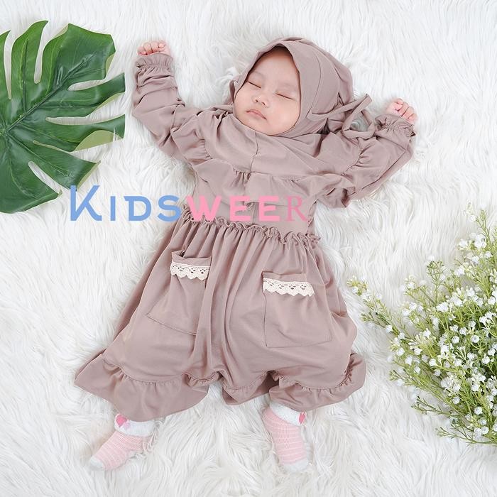 "HST.H" - SALE KIDSWEER-Gamis Bayi Perempuan Newborn Almeera   0-4 bulan 6-12 bulan 12-18 bulan Baju