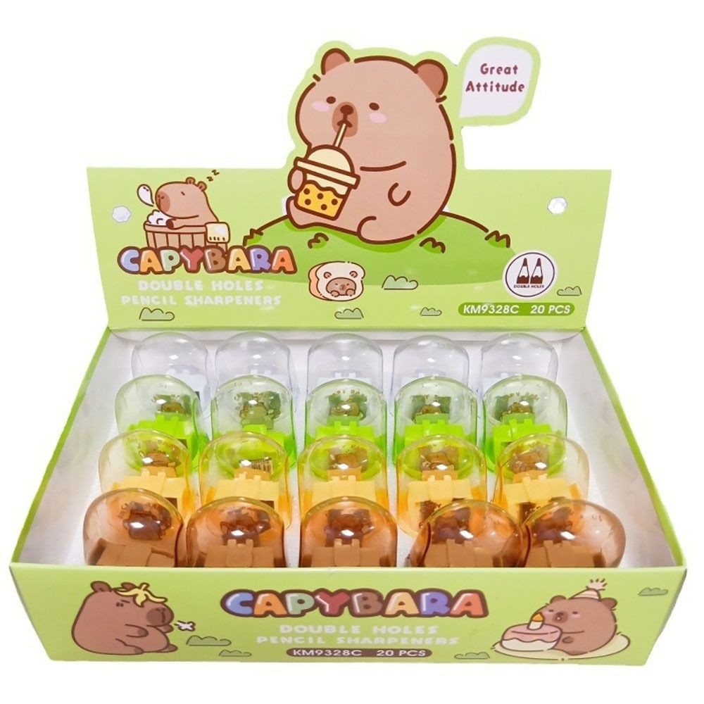

20Pcs Creative Plastic Pencil Sharpener Double Hole Sharp Pencil Cutter Cartoon Stationery Pencil Blade
