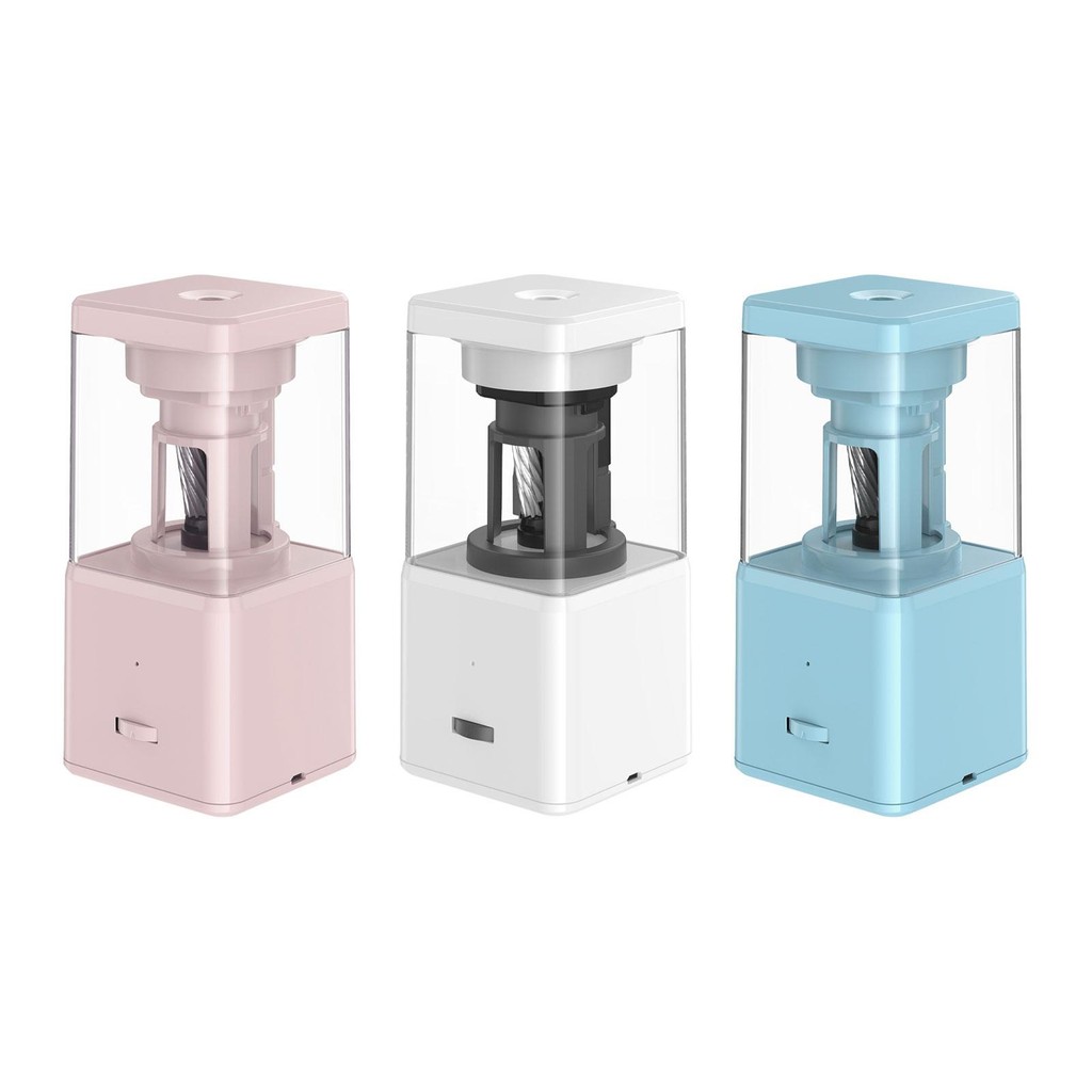 

Electric Pencil Sharpener Automatic Pencil Sharpener with Container Fast Sharpen Portable for 7-8mm Pencils School Teachers