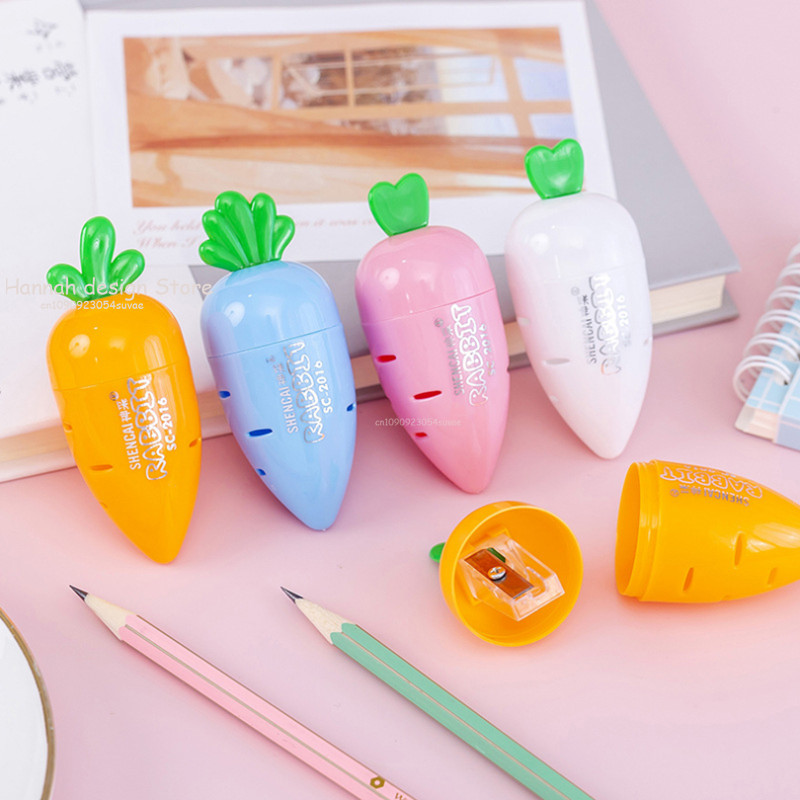 

Carrot Pencil Sharpener Kawaii Stationery Office Supplies Cute Taille Crayon School Supplies Sketching Pencil Stationery
