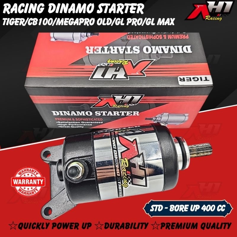 DINAMO STARTER TIGER CB100 MEGAPRO GL PRO GL MAX TIGER REVO TIGER OLD BORE UP 400 CC AH1 RACING