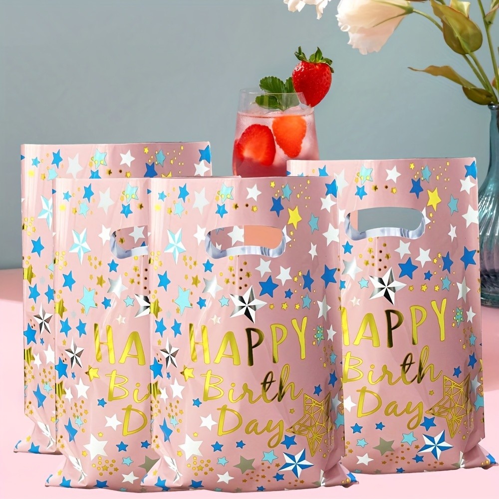 

20pcs birthday party gift bag colorful stars aluminum film bag candy bag gift bag