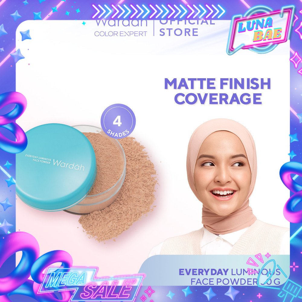WARDAH Everyday Luminous Face Powder 30 g - Bedak Tabur Yang Halus, Natural bedak natural