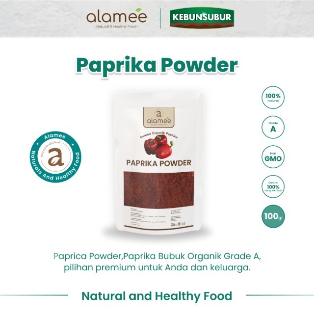 

ALAMEE Paprika Bubuk Merah Powder Ground Bumbu Dapur Instan Organik Murni Asli Seasoning 100 Gram