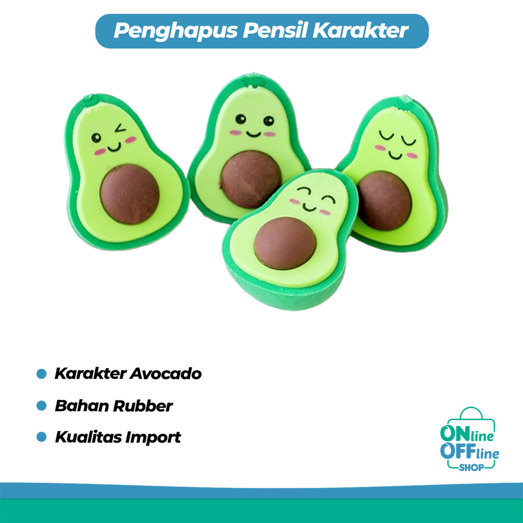 

Penghapus Pensil Karakter Avocado Eraser 844