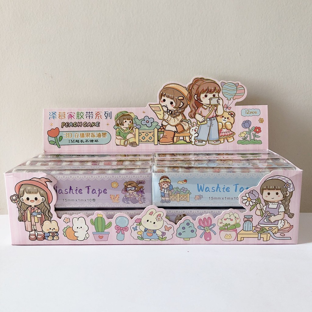 

Sticker Washie Tape Cute Girl Daily 10 Roll