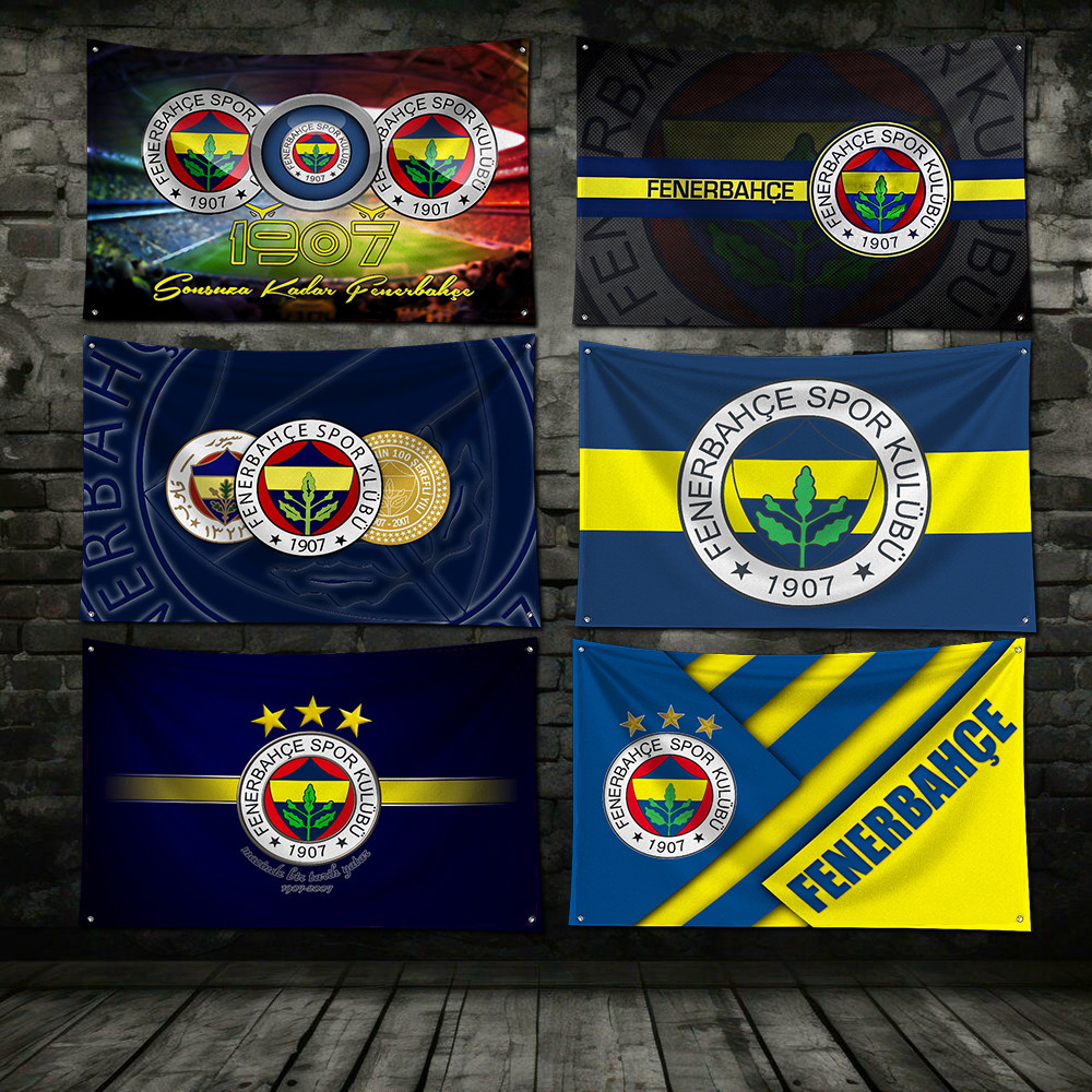 

3x5 Ft Football Game FC Fenerbahces 1907 Flag Polyester Digital Printing Banner for Garage Wall Out Door Decoration With Grommet