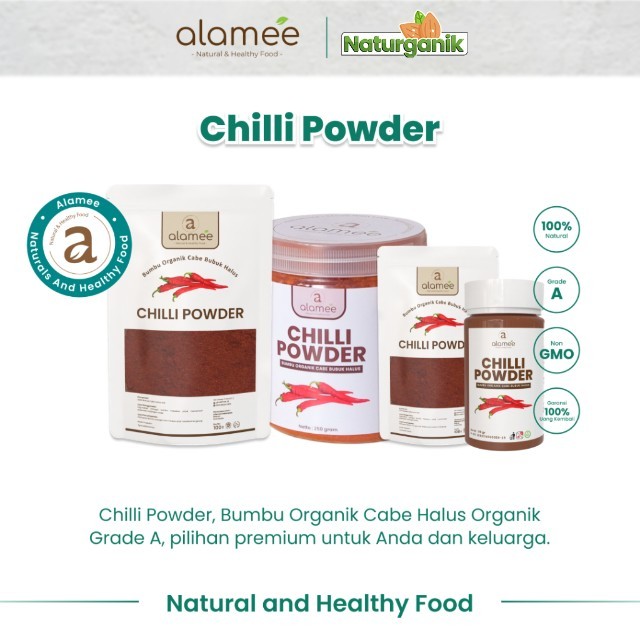 

ALAMEE Cabe Bubuk Halus Chilli Powder Chili Cabai Rempah Murni Asli Seasoning Bumbu Dapur Organik Naturganik
