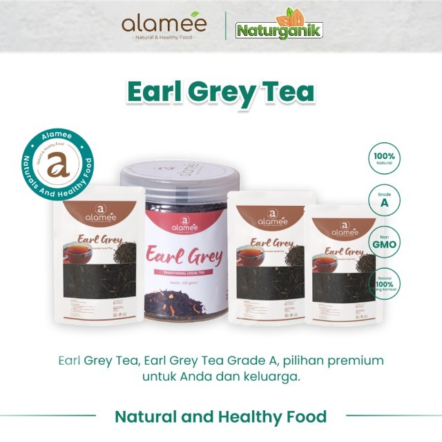 

ALAMEE Earl Grey Tea Teh Tradisional Alami Organik Dried Leaf Premium Naturganik