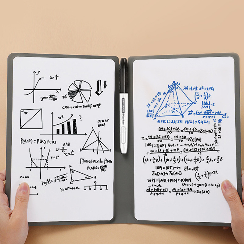 

A4/A5 Erasable Whiteboard Notebook Set,With Eraser And Whiteboard Marker,Office Meeting Notes Student Writing Board,QP-29
