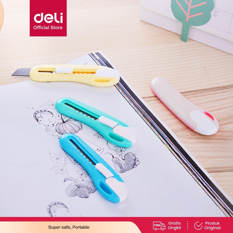 

Deli Cutter Sekolah, Design untuk Anak-anak, Bahan ABS, Silet 55mm Dengan Gantungan 2024