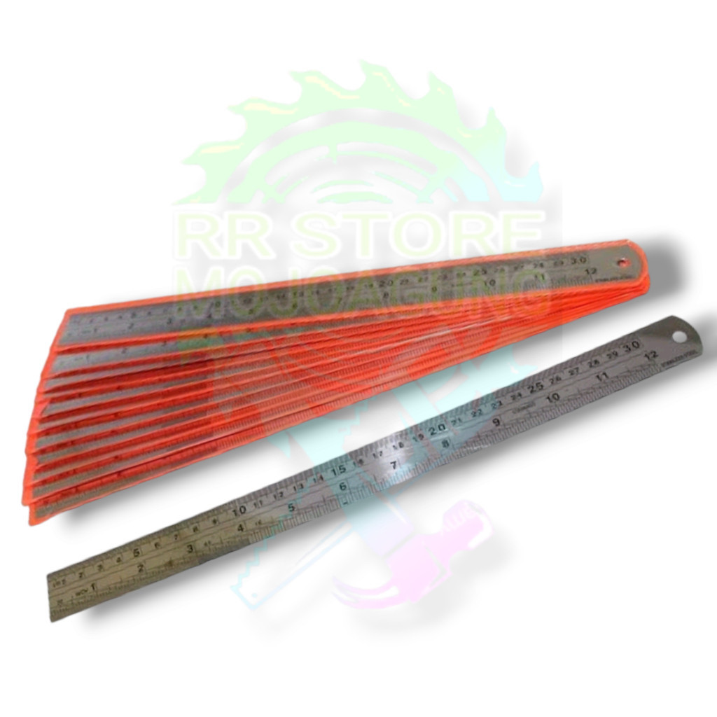 

PENGGARIS BESI STAILESS PANJANG 30CM