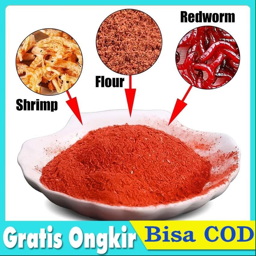 Umpan Pelet Cacing Bubuk Umpan Ikan Mas Aroma Wangi Hewani Cacing
