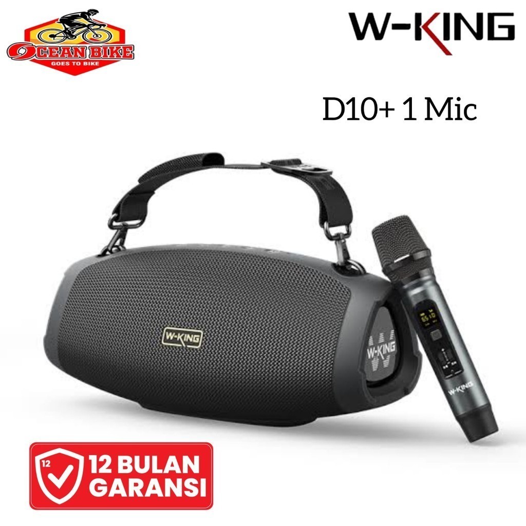 WKING Speaker Bluetooth Karaoke Party box Portable D10+ 1 Mic Wireless Wking Traveling Spiker musik 