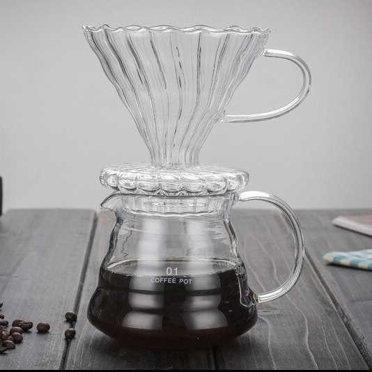 Gelas Filter Kopi Gelas Penyaring Kopi V60 Cone Coffee Dripper Filter