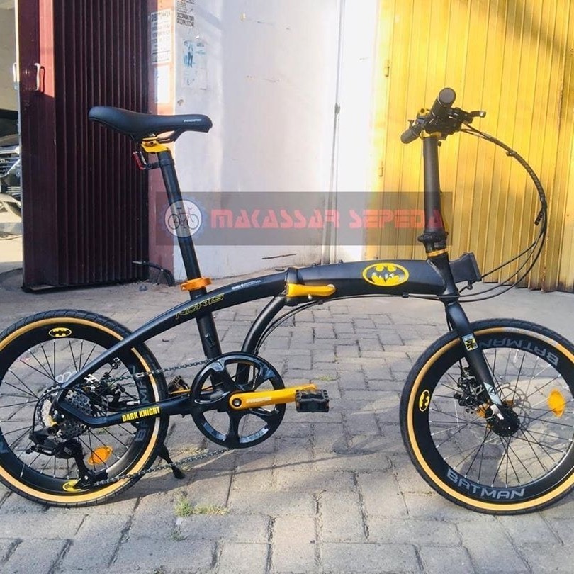 SEPEDA LIPAT PACIFIC NORIS BATMAN 16 FRAME ALLOY BLACK/YELLOW
