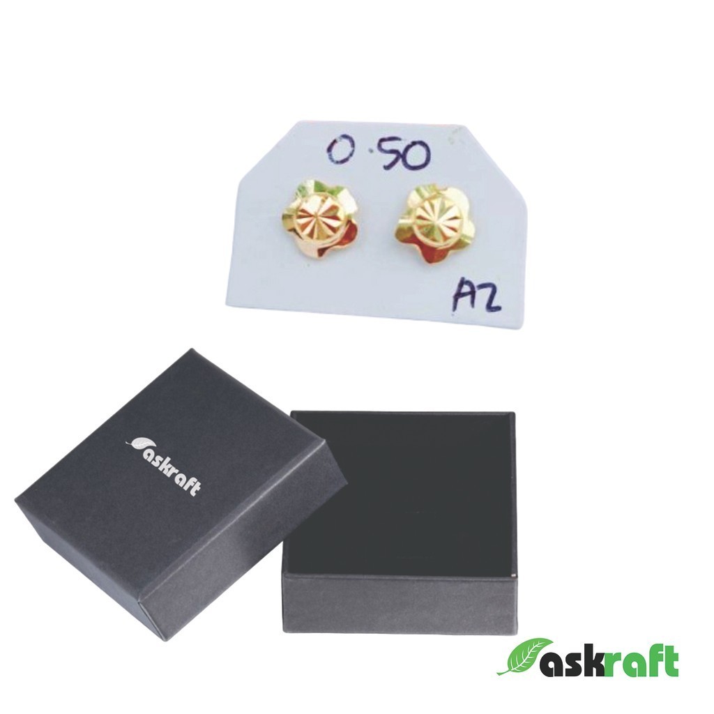 Askraft Anting Tindik Anak Model Bunga Cantik Emas Asli Anting Tindik Wanita