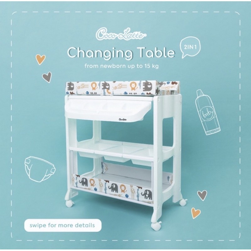 Baby Tafel Cocolatte / Changing Table / Meja Mandi Bayi