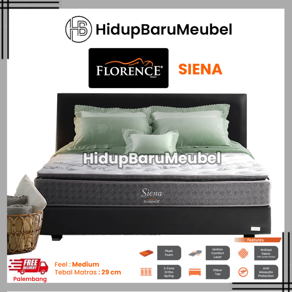 Springbed Florence SIENA  / Kasur Matras Spring Bed Florence / Tempat Tidur Hotel Tebal
