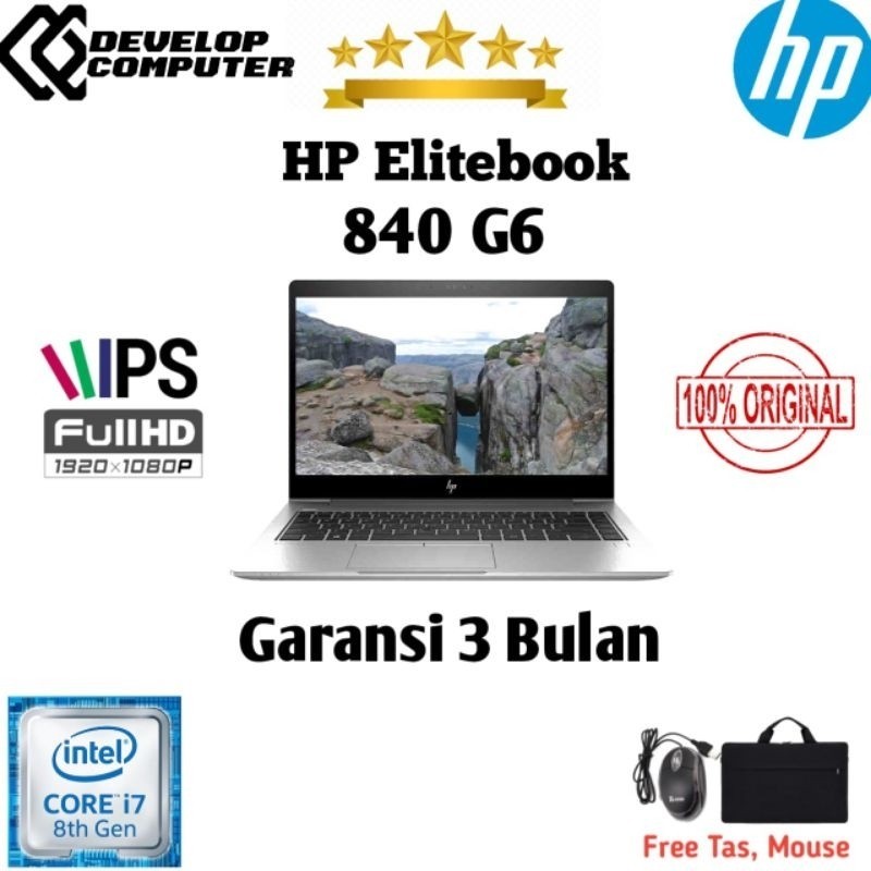 Laptop Hp elitebook 840 G6 Core i7 Gen8 Ram 32GB SSD MULUS BERGARANSI