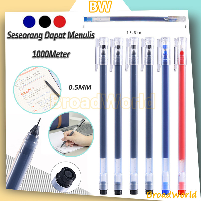 

【Harga grosir】20pcs Standard Pulpen Gel /Pena Gel 0.5mm /Pulpen Gel Kapasitas tinggi Warna Hitam/Biru 0.5mm/Tip Jarum Neutral Pen/Bolpoin Pena