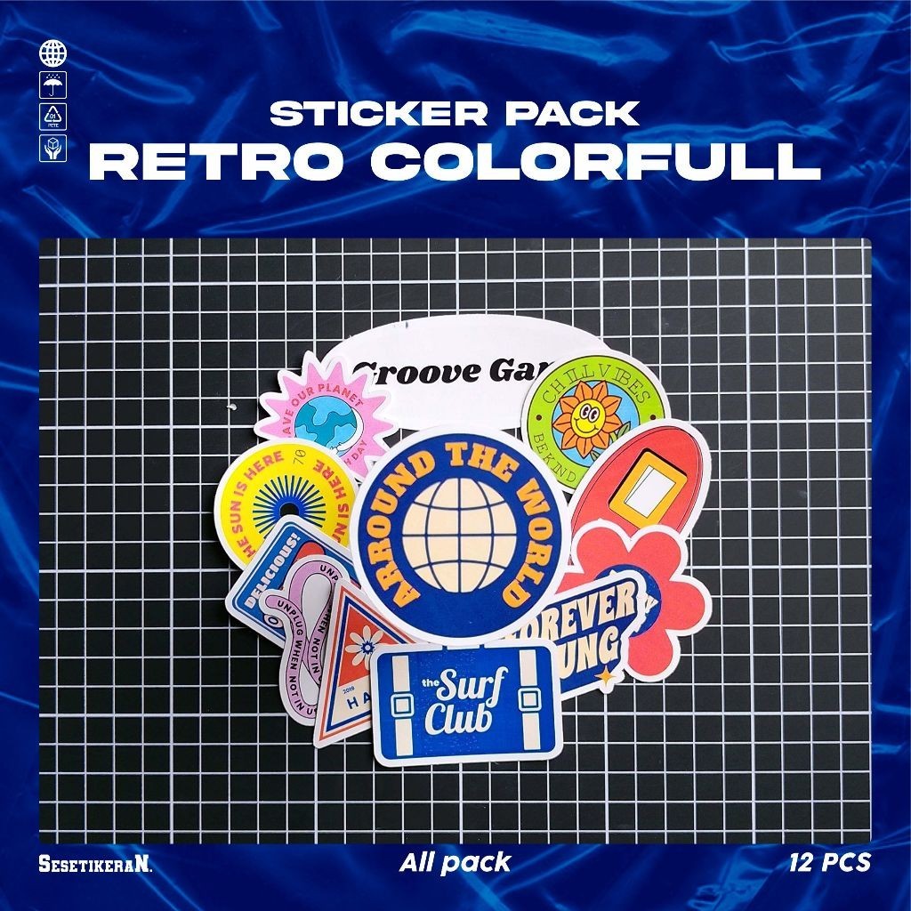 

COD✨ Sesetikeran Stiker Pack Grafiti Retro Keren Untuk Koper Laptop Skateboard