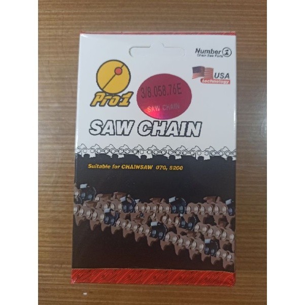 RQ53SM Rantai Chainsaw Potong PRO1 Ukuran 38 Untuk Bar Laser Baja 22"