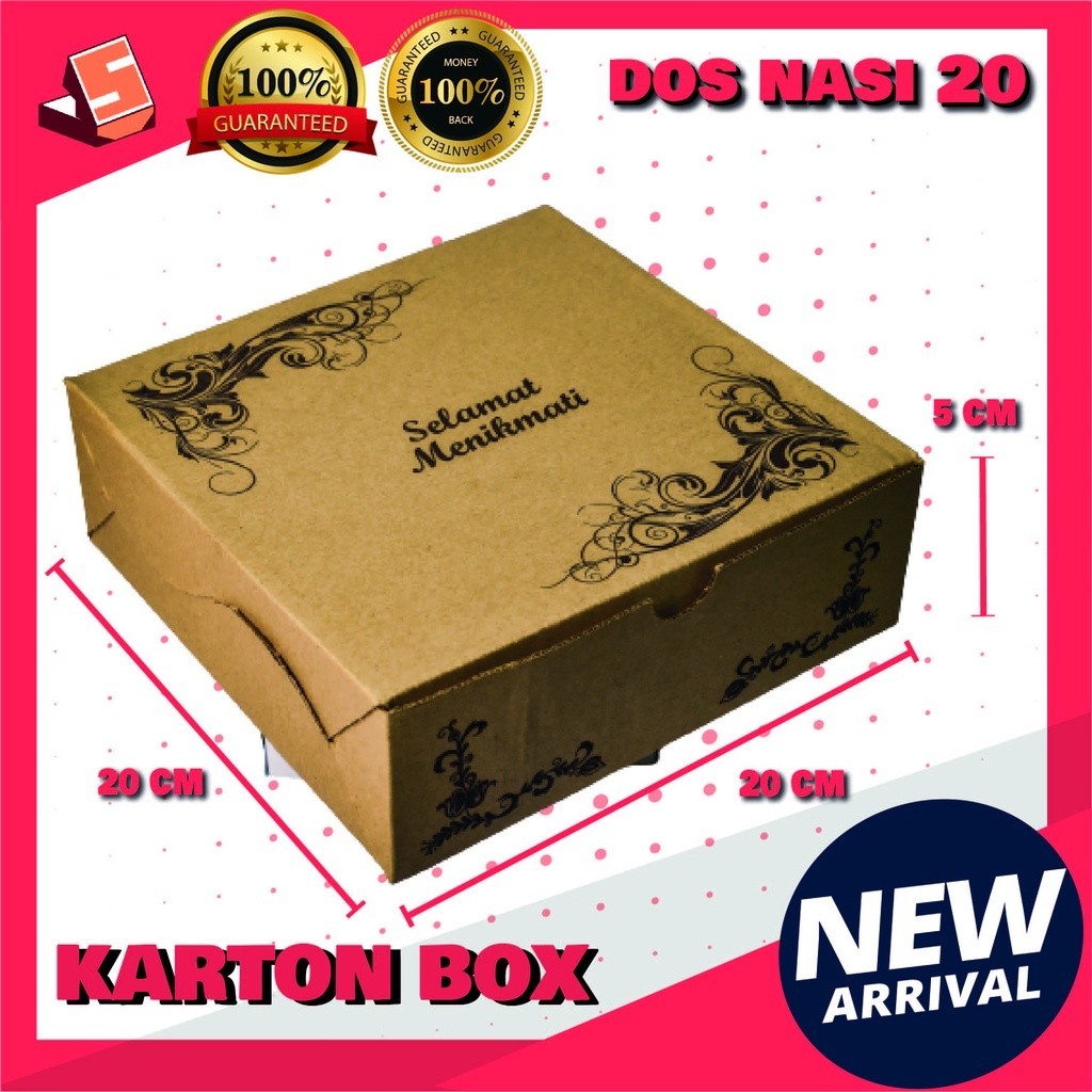 

Kardus Karton ukuran 20 / KM Kardus Makan / Kardus Nasi / Karton Box / Rice Box / Karton Nasi