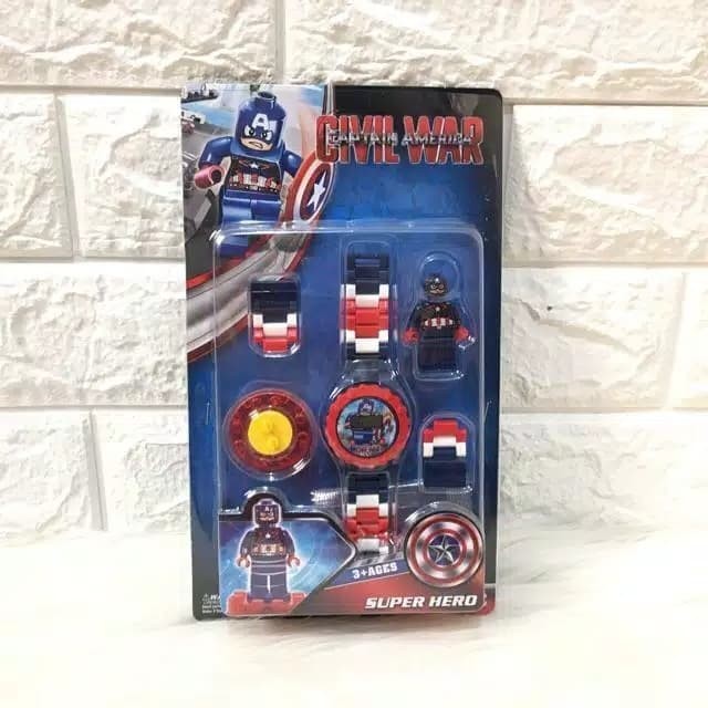 promo ✨ -Jam Tangan Anak Avengers Rakitan / Kado Mainan Anak Cowok Jam tangan - SPIDERMAN