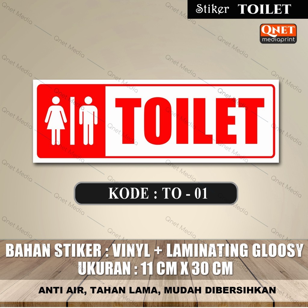 

STIKER TOILET + LAMINATING GLOSSY/DOFF