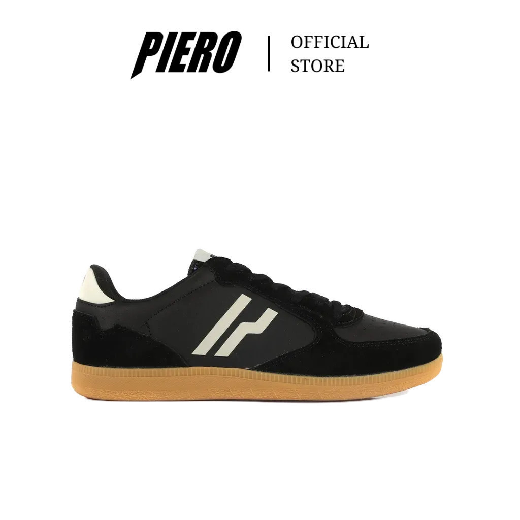 Piero Sepatu Sneakers Pria Espana Black Lt Grey Gum P10834