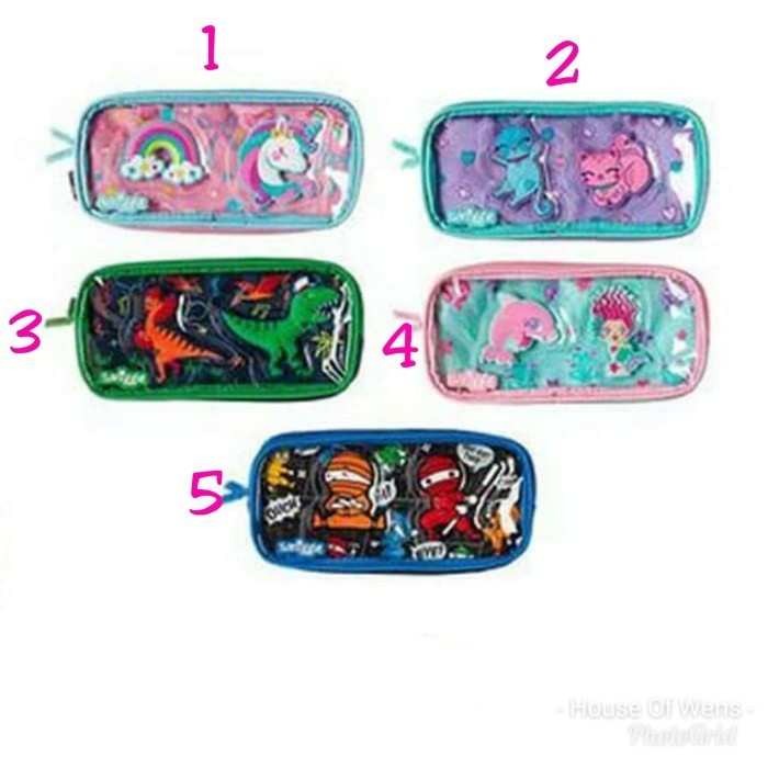 SMIGGLE PLAYFUL SEE THRU PENCIL CASE - TEMPAT PENSIL SMIGGLE - Unicorn