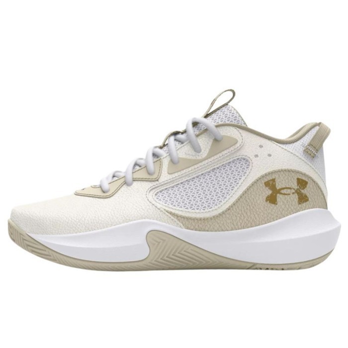 Sepatu Basket Under Armour Ua Lockdown 6 White Gold  - 841