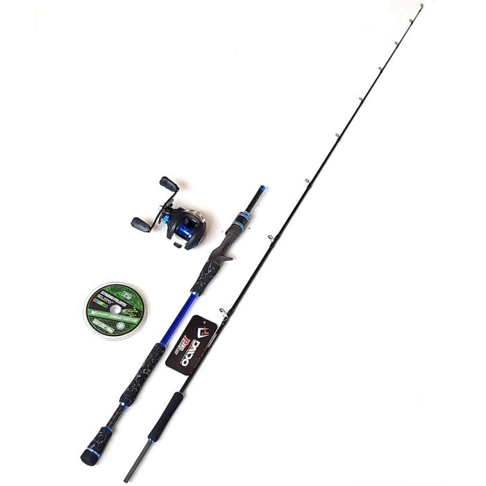 Set Pancing BAIT CASTING Reel BC dan Joran DAIDO POSEIDON FULL FUJI - PE 1-3 MAD27