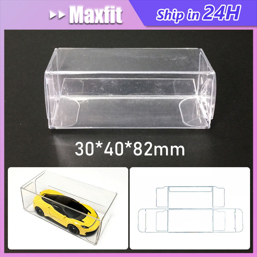

20Pcs Box Mika Transparan Pvc Kotak Mika Obat / Souvenir / Diecast Motor Mobil / Kue- Gift Box Tempat Hadiah Kado 82*40*30Mm