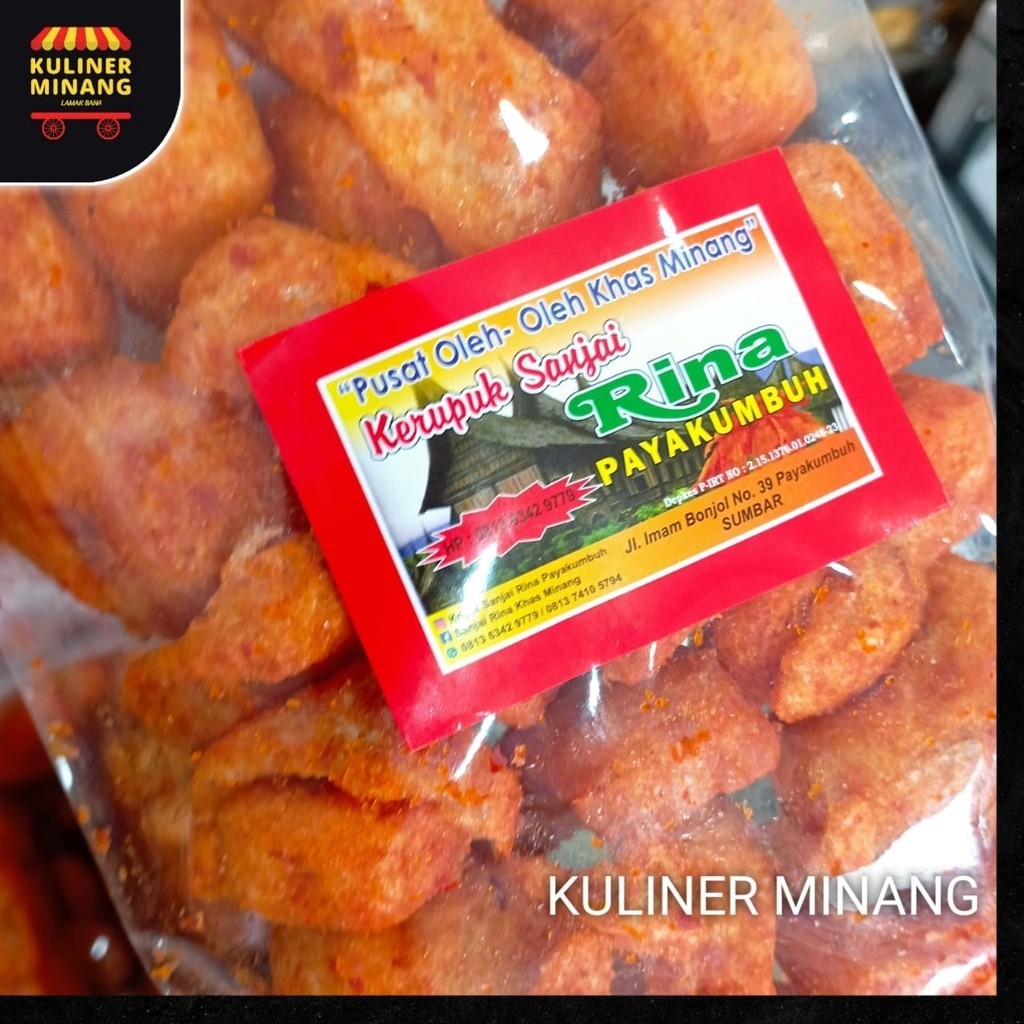 

kerupuk kulit Jangat Jangek Sapi balado Rina