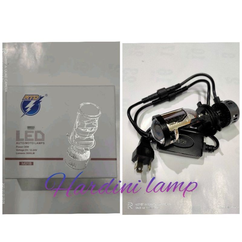 lampu led RTD mini projector M01B H4 36 watt original