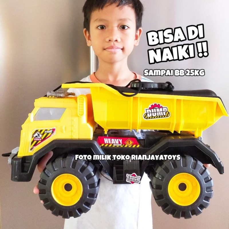 PROMO Mainan Mobil Truk Bak Bisa Di Naiki / Truk Konstruksi /Truk Pasir Jomplang Ukuran Besar