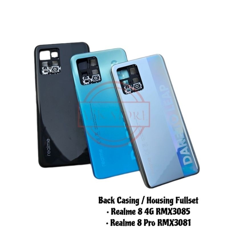 Back Casing Kesing Housing Realme 8 Pro - Realme 8 4G Backdoor Fullset + Bezel