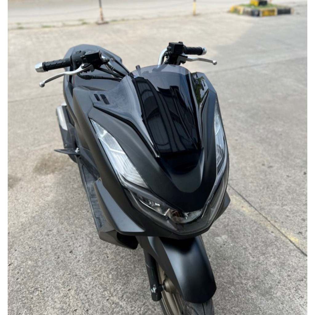 Visor Windshield Honda PCX 160 2021-2024 Model Ceper Bening Riben dan Black Series