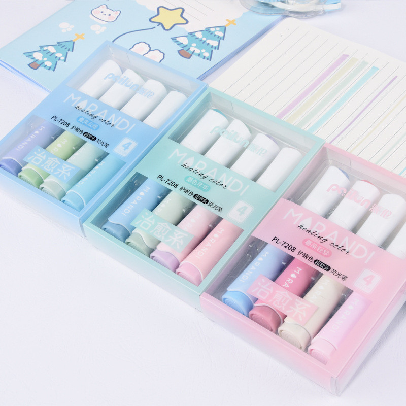 

VIRAL! STABILO ISI 4 PCS DENGAN WARNA PASTEL YANG CANTIK UNTUK HIGHLIGHT TULISAN BS