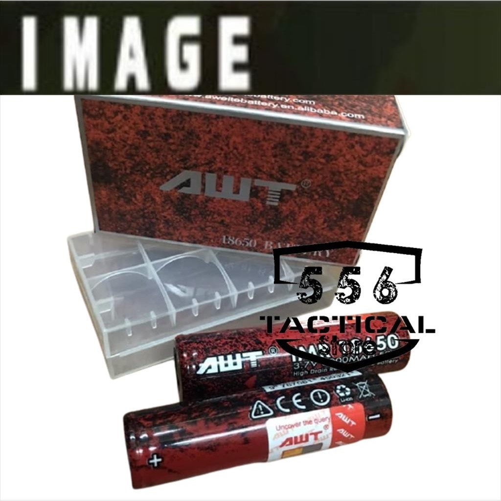Baterai AWT RED BLACK 18650  3000Mah 50A 3.7V
