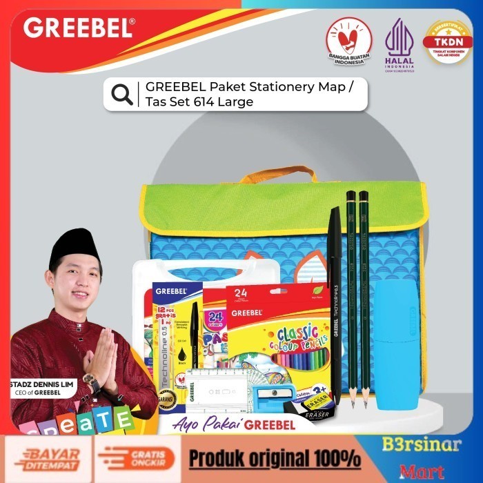 

[[KUALITAS TERBAIK]] GREEBEL Paket Tas Set 614 Large/Stationary/Stationery/Alat Tulis Set COD