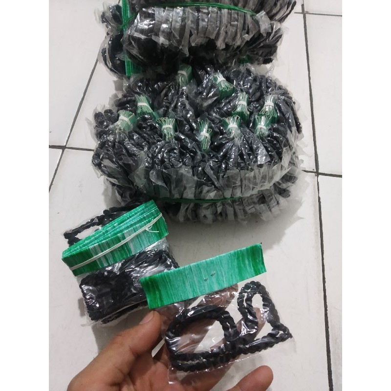 Karet gelang kaki hitam/ karet tali celana PDL hitam